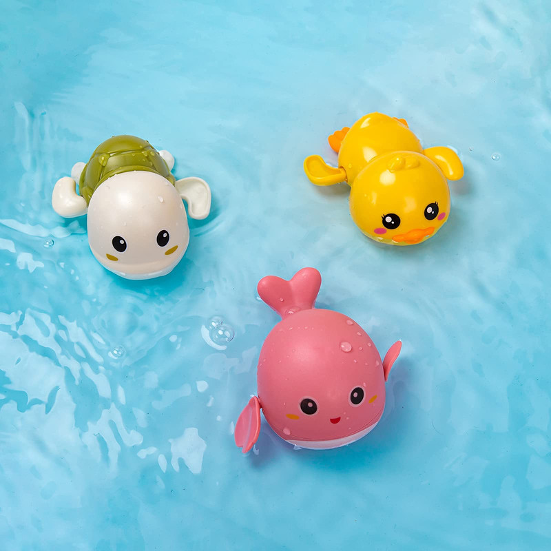 SET A95X MULTICOLOR 6 JUGUETE BALLENA FLOTANTE PISCINA BAÑERA NIÑOS LAU - 6