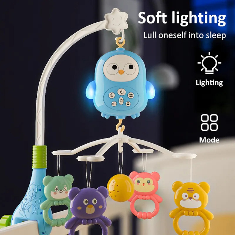 MÓVIL CUNA A95X MUSICAL 5EN1 LUZ SONAJERO GIRATORIA BEBÉS LAU MULTICOLOR - 7