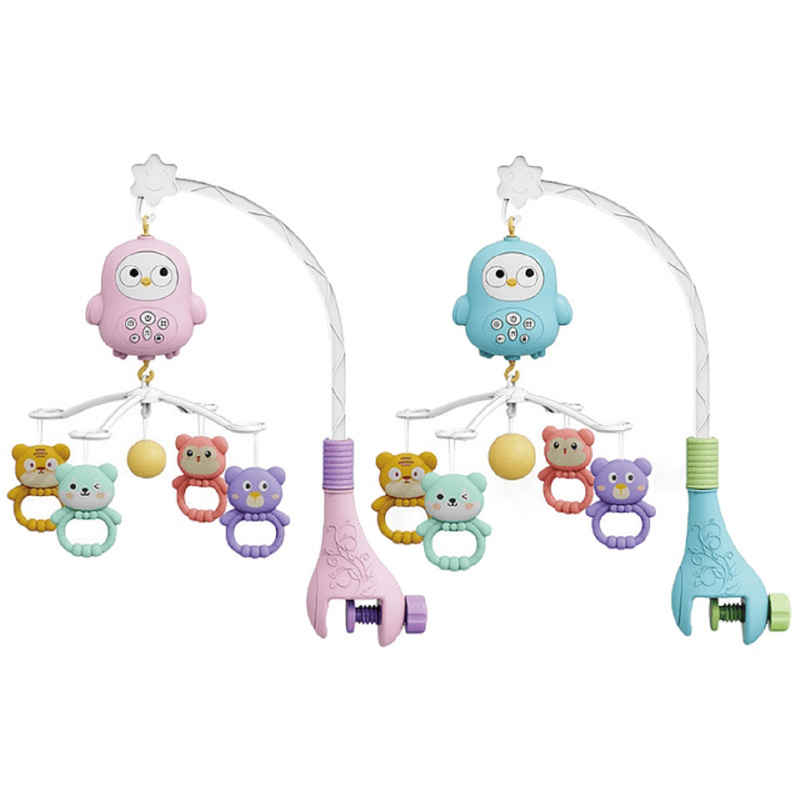 MÓVIL CUNA A95X MUSICAL 5EN1 LUZ SONAJERO GIRATORIA BEBÉS LAU MULTICOLOR - 9