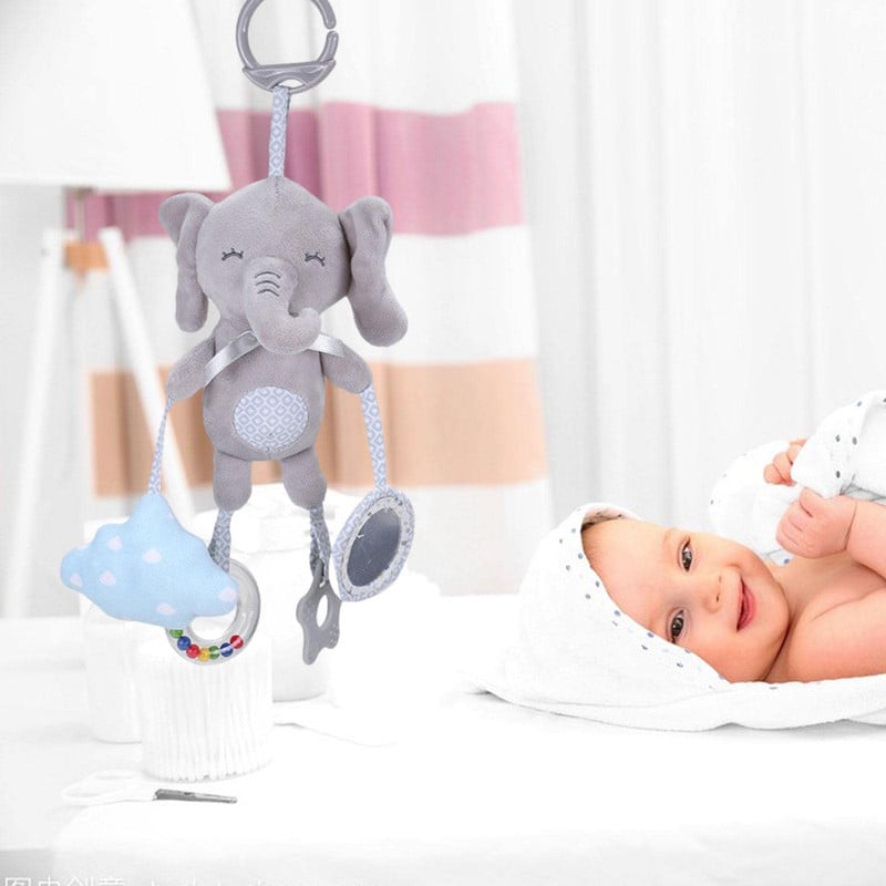 SONAJERO A95X PELUCHE SUAVE ESTIMULACIÓN CUNA COCHE BEBÉS LAU MULTICOLOR - 1