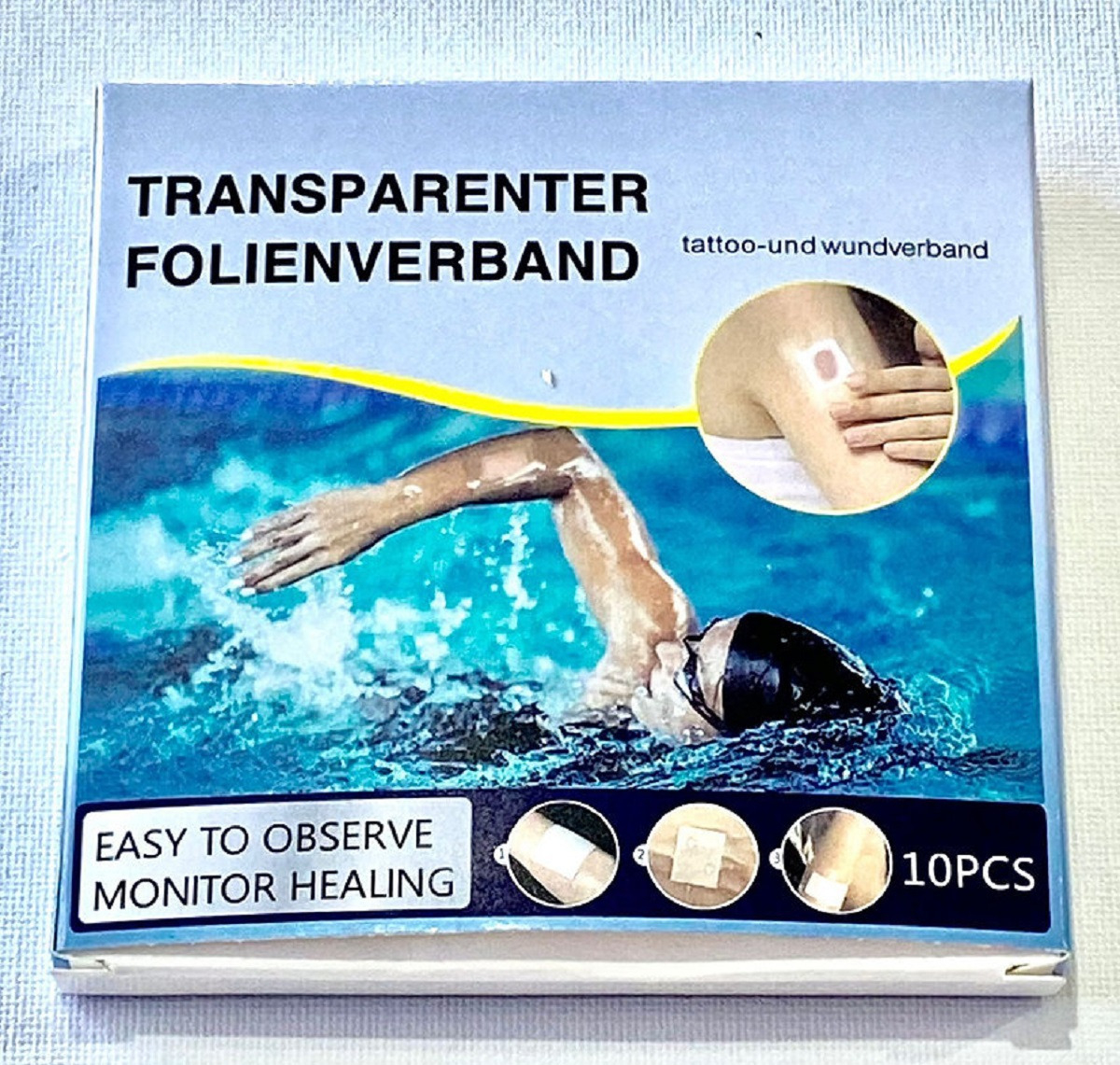 SET 10 PARCHES ADHESIVO IMPERMEABLE PROTEGE TATTO HERIDA LAU - 3