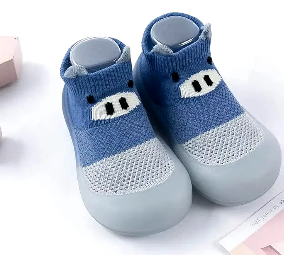 SET DE 2 ZAPATO ANTIDESLIZANTE CALCETÍN BEBÉ SUAVE JHN - 7