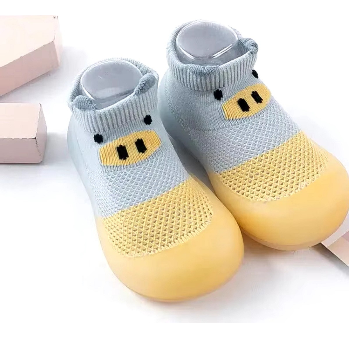 SET DE 2 ZAPATO ANTIDESLIZANTE CALCETÍN BEBÉ SUAVE JHN - 10
