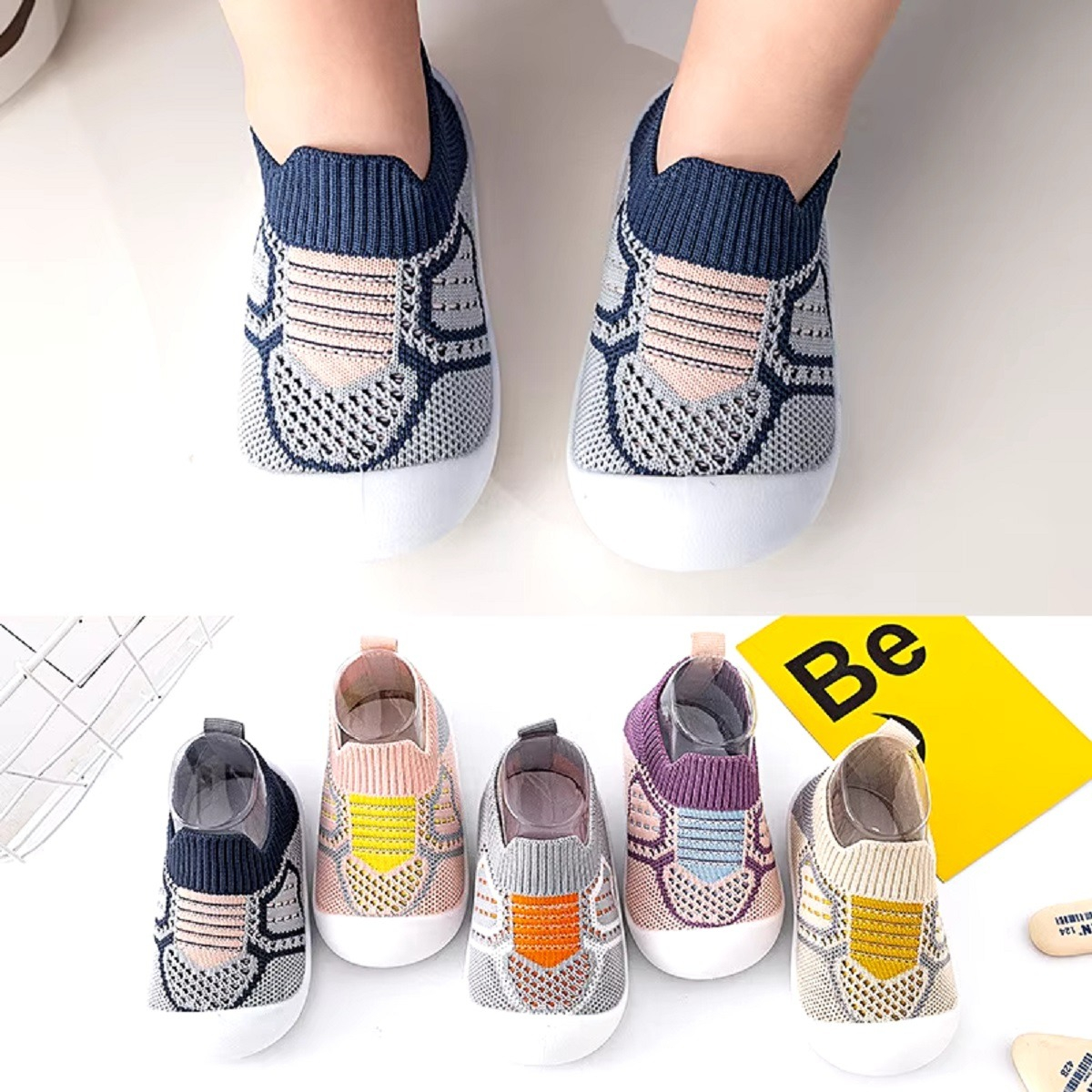 SET DE 2 ZAPATO BEBÉ CALCETÍN ANTIDESLIZANTE SUAVE JHN - 4
