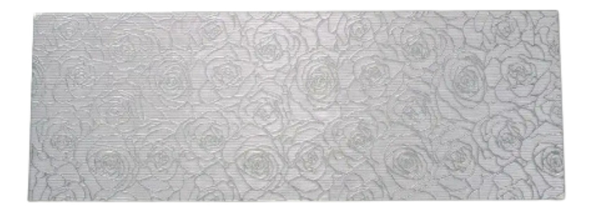 SET DE 3 MANTEL DECORATIVO DORADO PLATA FLORAL RELIEVE JHN - 3