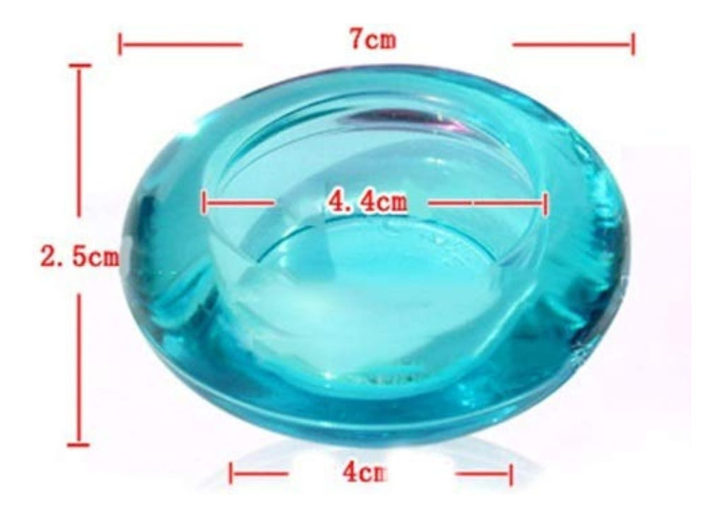 SET DE 7 PORTAVELAS DECORATIVO CRISTAL COLORES VIBRANTE JHN - 3
