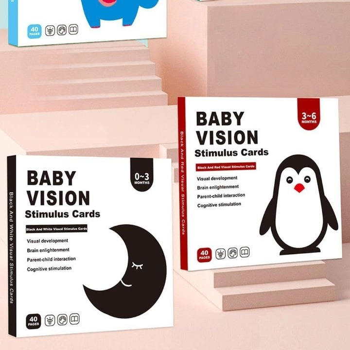 SET DE 6 TARJETAS ESTIMULACIÓN VISUAL BEBÉS 3-6 MESES JHN - 8