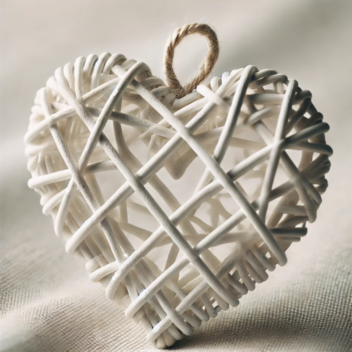 CORAZÓN DECORATIVO MIMBRE PARED COLGANTE 40CM JHN - 4