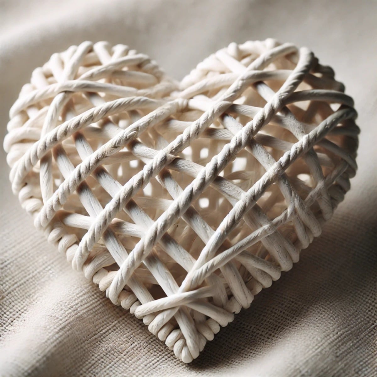 CORAZÓN DECORATIVO MIMBRE PARED COLGANTE 40CM JHN - 9