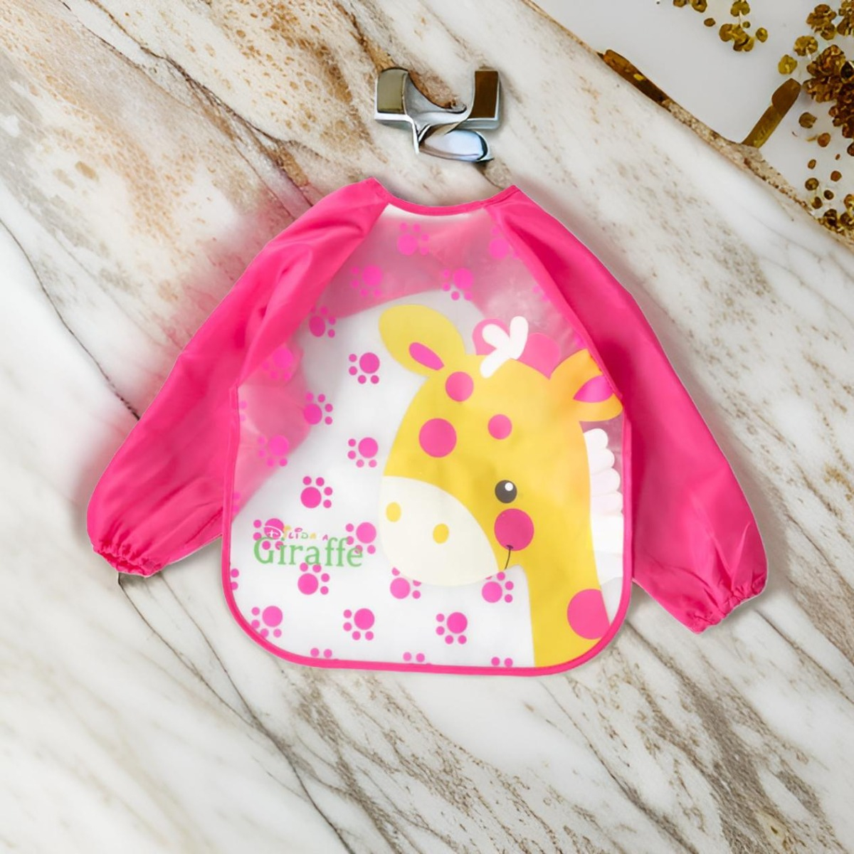 SET 5 BABERO IMPERMEABLE MANGA LARGA UNISEX BEBÉS JHN MULTICOLOR - 6