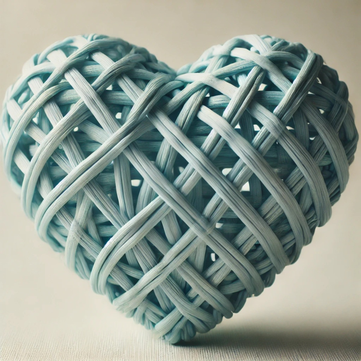 SET DE 5 CORAZÓN DECORATIVO MIMBRE PARED COLGANTE 20CM JHN - 5