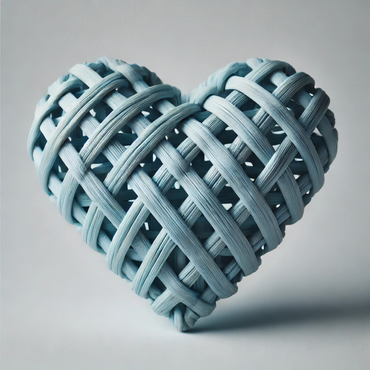 SET DE 5 CORAZÓN DECORATIVO MIMBRE PARED COLGANTE 20CM JHN - 6