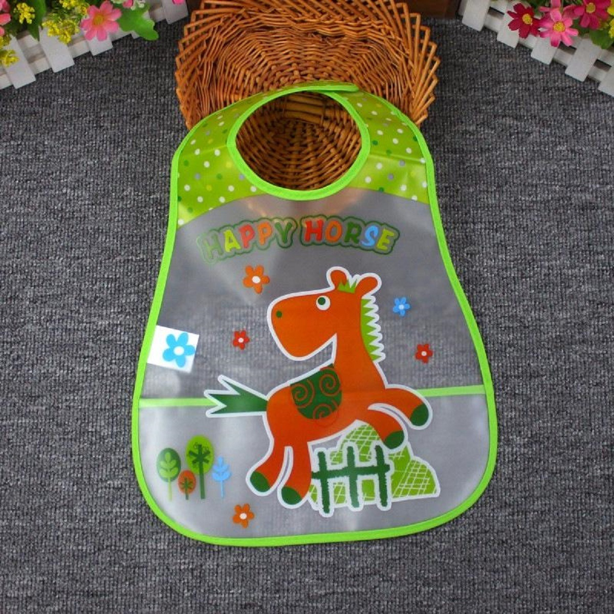 SET 8 BABERO IMPERMEABLES BEBÉS AJUSTABLE UNISEX JHN MULTICOLOR - 4