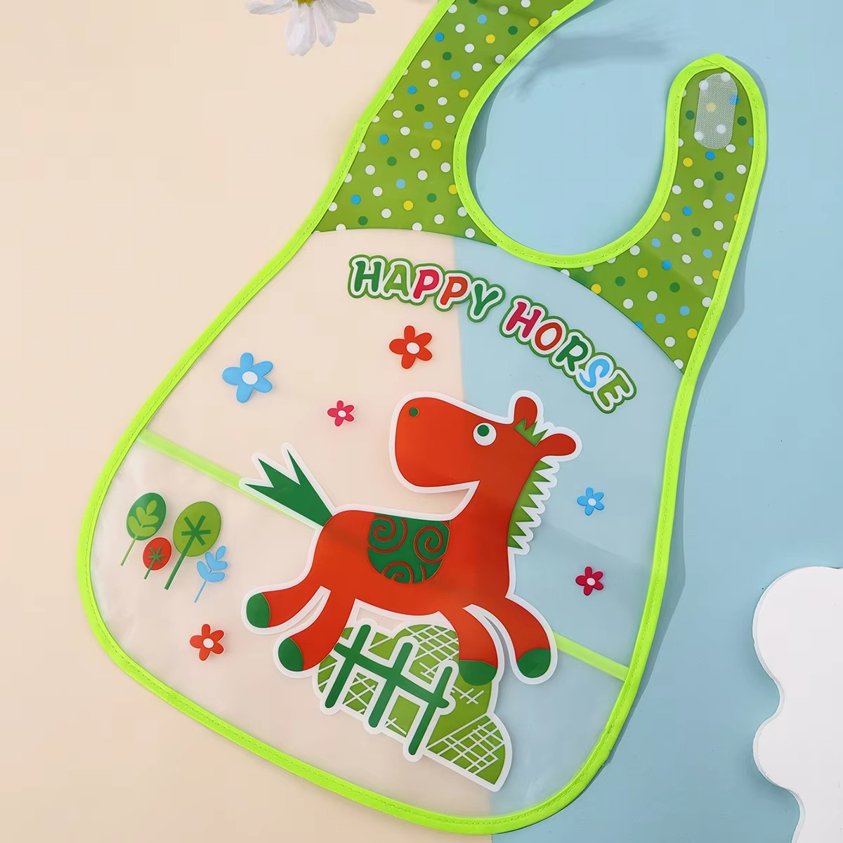 SET 8 BABERO IMPERMEABLES BEBÉS AJUSTABLE UNISEX JHN MULTICOLOR - 9