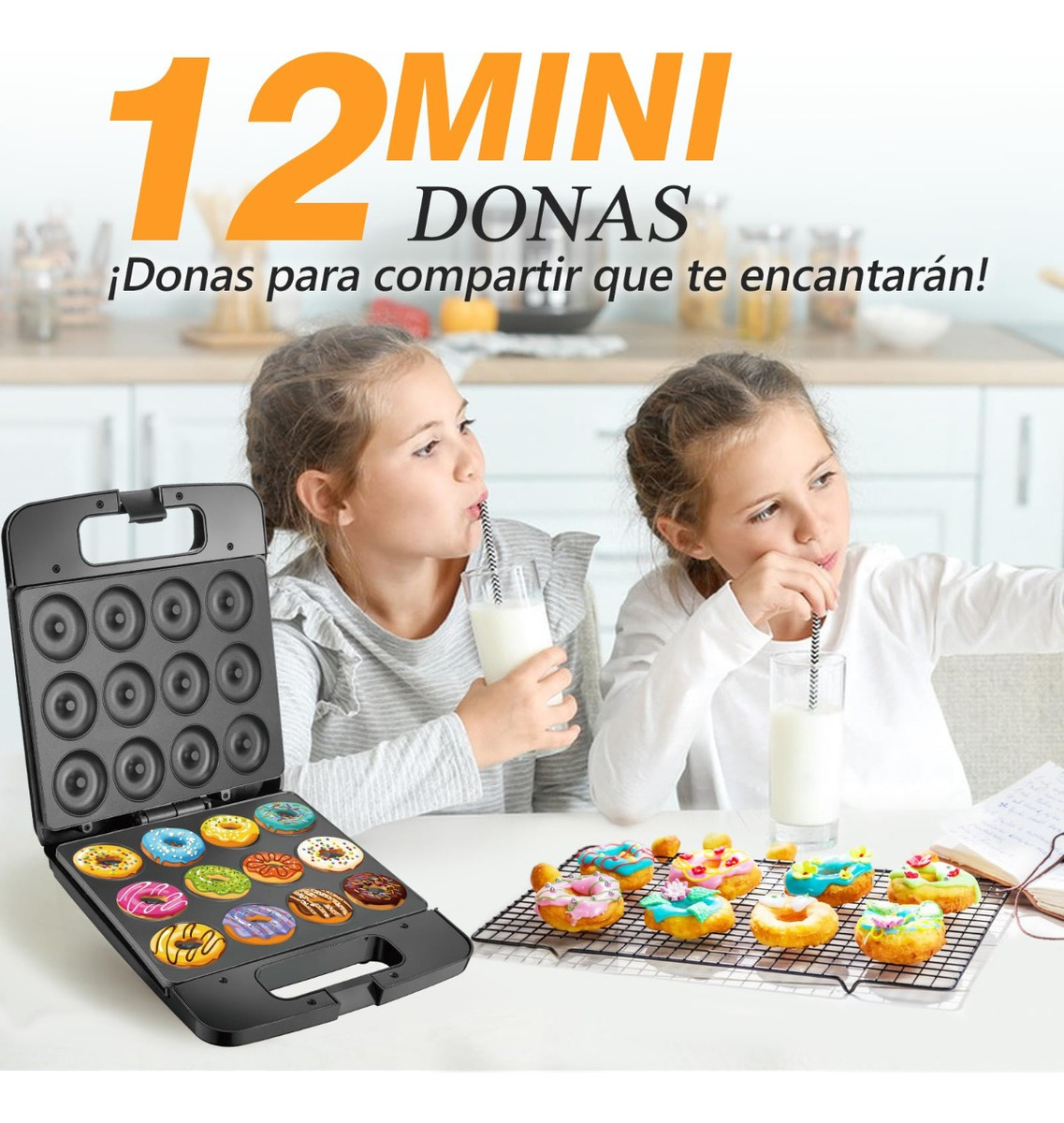 MAQUINA DONUTS SC 12 PCS 1400W HORNEA FIESTA COCINA LAU - 5