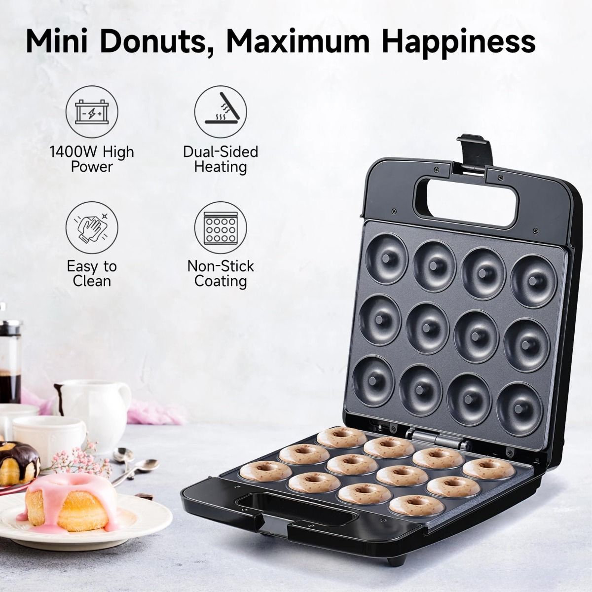 MAQUINA DONUTS SC 12 PCS 1400W HORNEA FIESTA COCINA LAU - 8