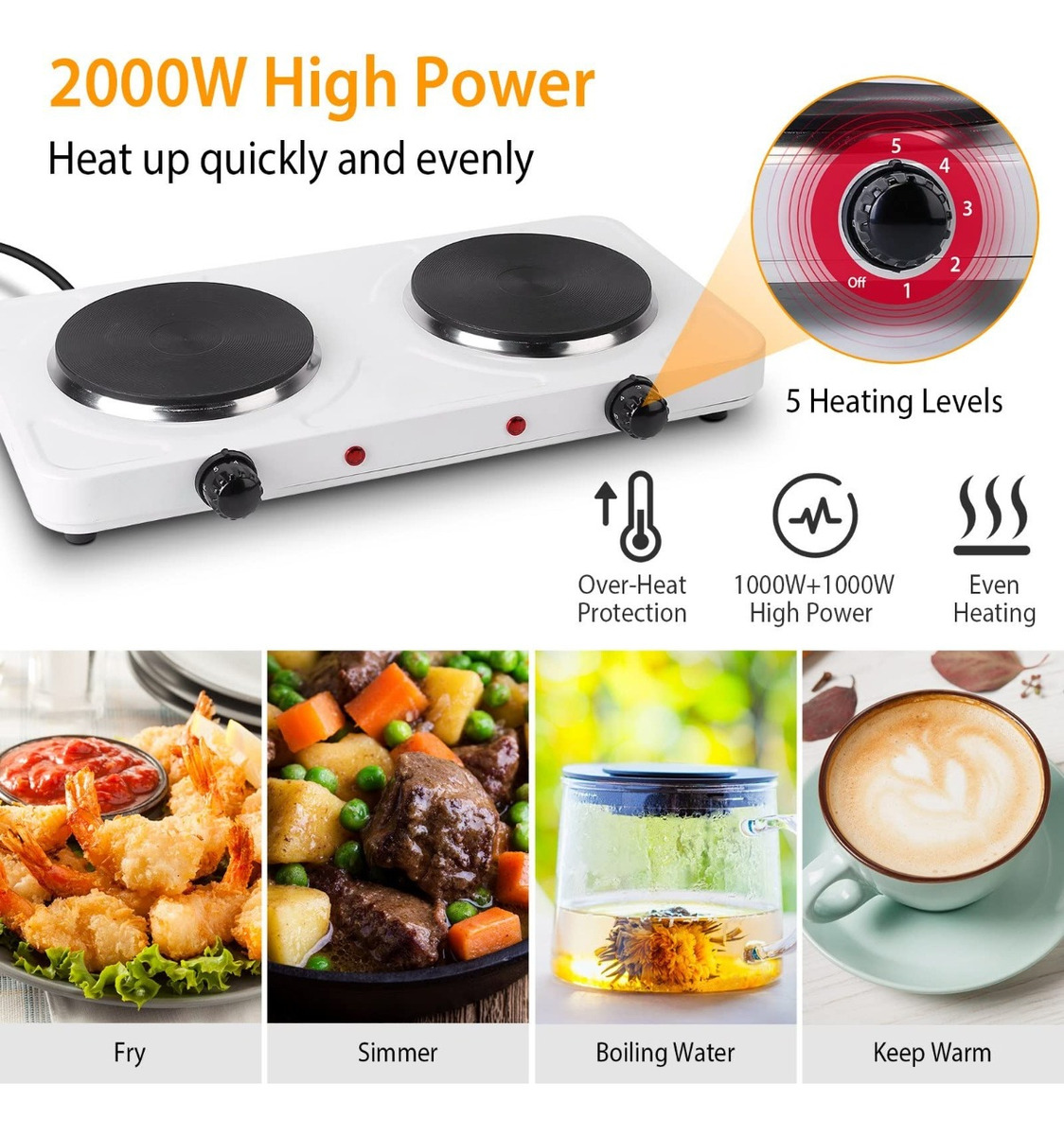 COCINA ENCIMERA PORTATIL VERSATIL COMODA COMPACTA COCINA LAU - 9