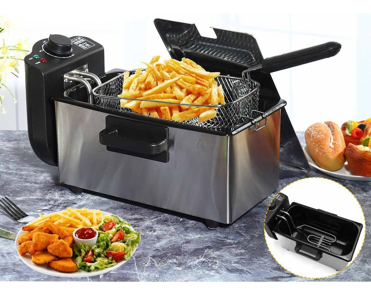 FREIDORA ACEITE 3L 2000W COMPACTA PREPARACION COCINA LAU - 6
