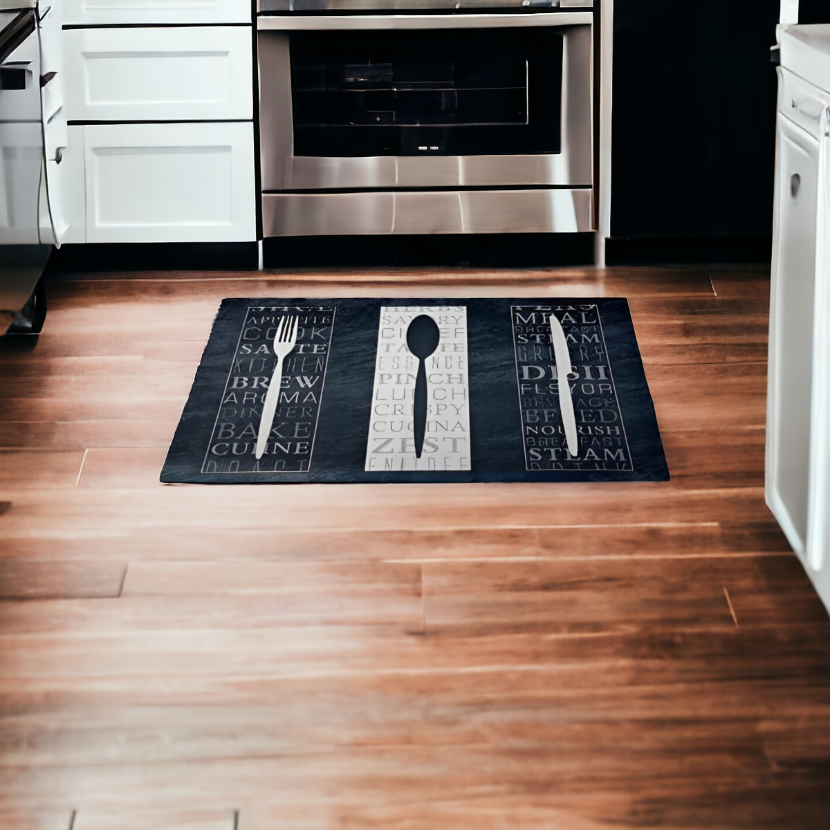 ALFOMBRA CONTEMPORÁNEA MODERNA COCINA 2 PIEZAS ANTIDESLIZANTE PVC ESTAMPADO JHN 60 X 40 CM - 5