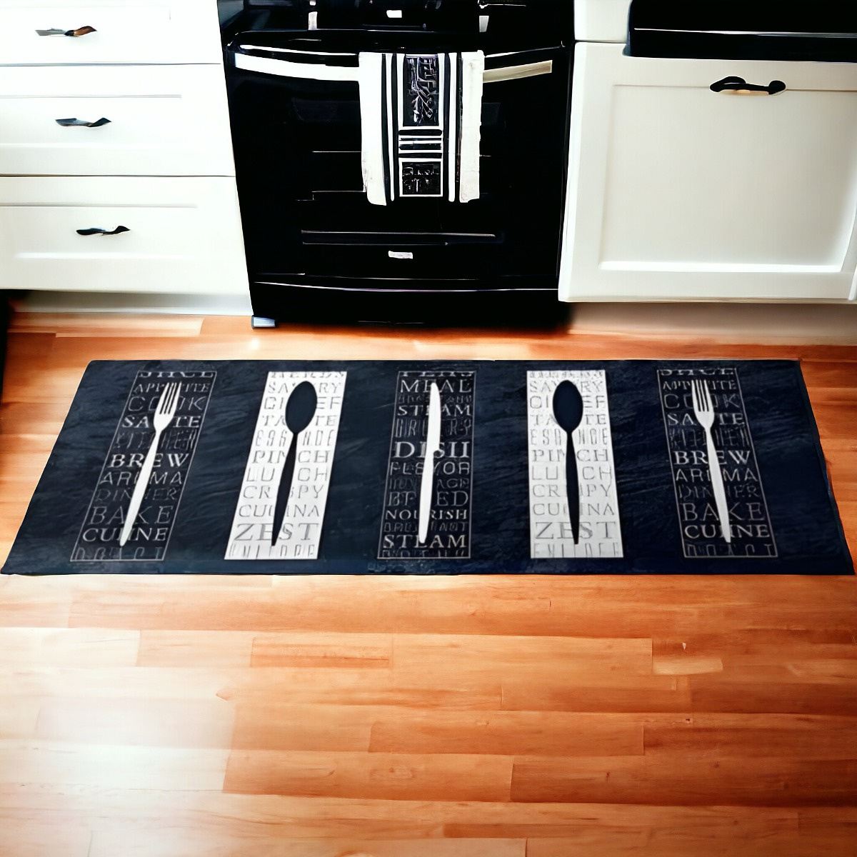 ALFOMBRA CONTEMPORÁNEA MODERNA COCINA 2 PIEZAS ANTIDESLIZANTE PVC ESTAMPADO JHN 60 X 40 CM - 8