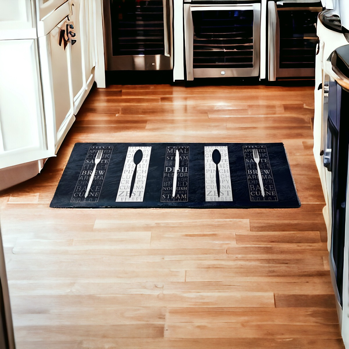 ALFOMBRA CONTEMPORÁNEA MODERNA COCINA 2 PIEZAS ANTIDESLIZANTE PVC ESTAMPADO JHN 60 X 40 CM - 9