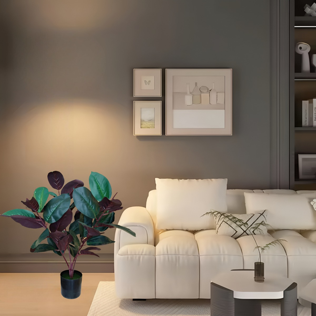 PLANTA ARTIFICIAL INTERIOR FICUS 75CM DECORATIVA JHN - 9