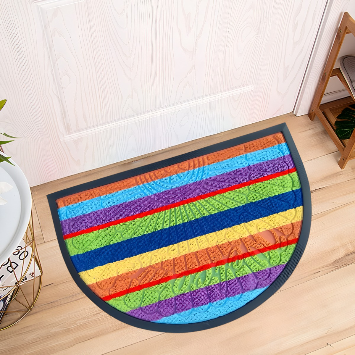 SET DE 4 ALFOMBRA ARCOIRIS HOGAR ENTRADA ANTIDESLIZANTE JHN - 6