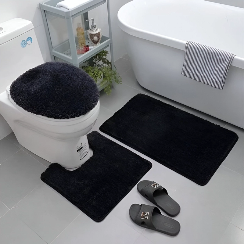 ALFOMBRAS BAÑO 3 PIEZAS SUAVE ANTIDESLIZANTE JHN - 10