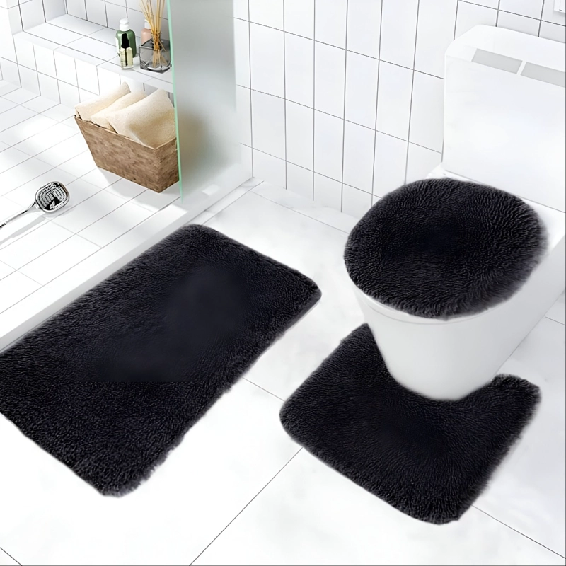 ALFOMBRAS BAÑO 3 PIEZAS SUAVE ANTIDESLIZANTE JHN - 4