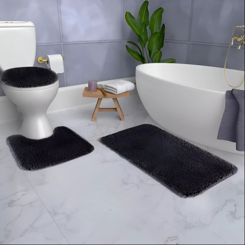 ALFOMBRAS BAÑO 3 PIEZAS SUAVE ANTIDESLIZANTE JHN - 5