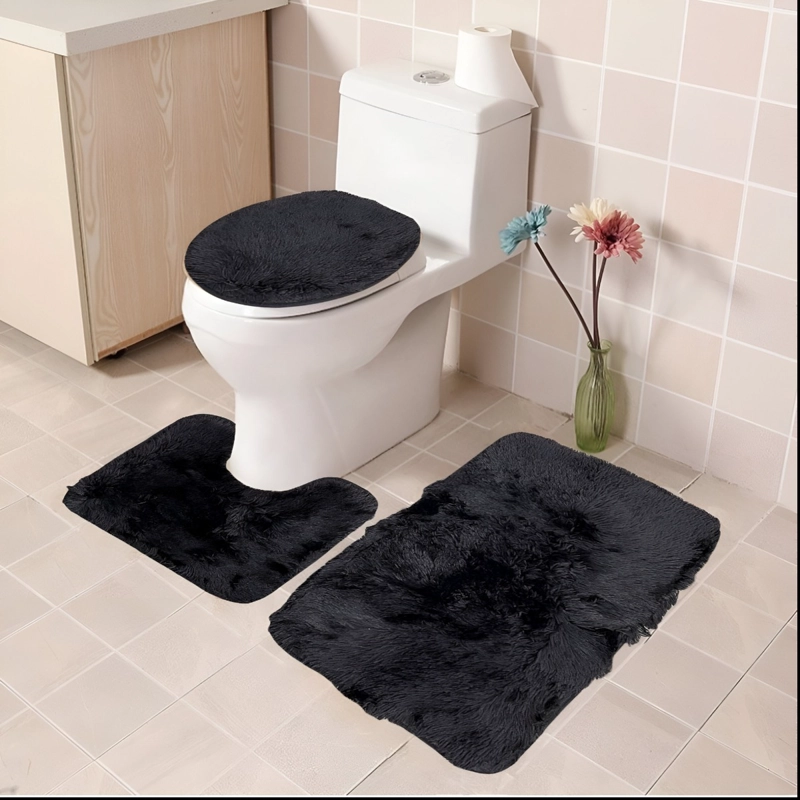 ALFOMBRAS BAÑO 3 PIEZAS SUAVE ANTIDESLIZANTE JHN - 9