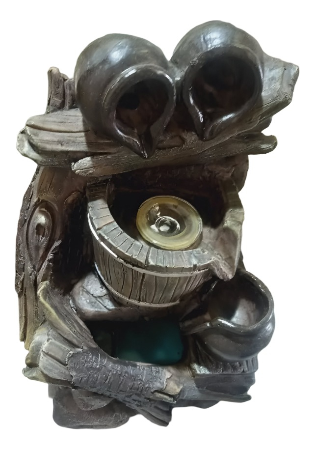 FUENTE AGUA 3 CANTAROS CON LUZ Y ESFERA 35CM JHN - 3