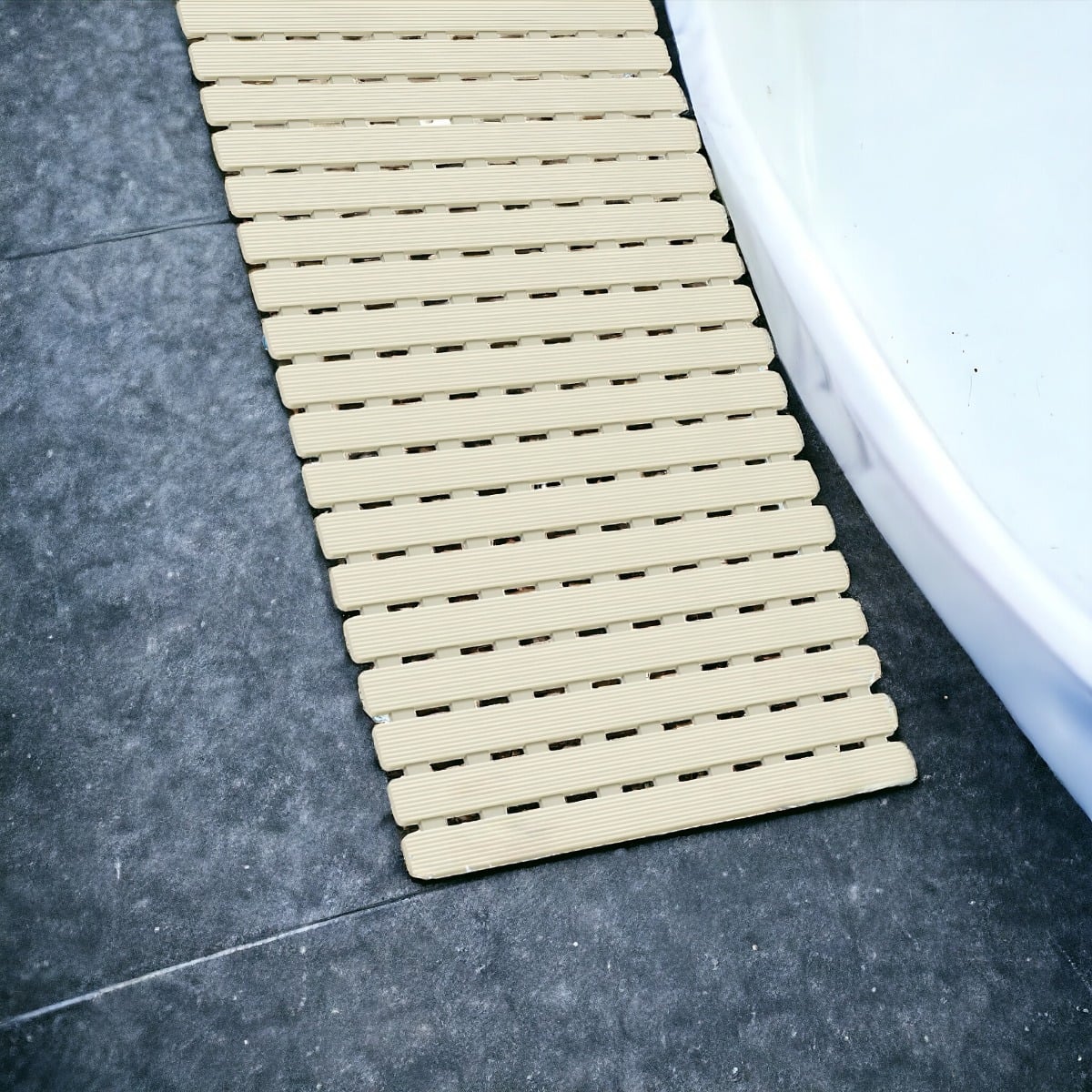 ALFOMBRA BAÑO ANTIDESLIZANTE DRENAJE BAÑERA LISTONES JHN - 9