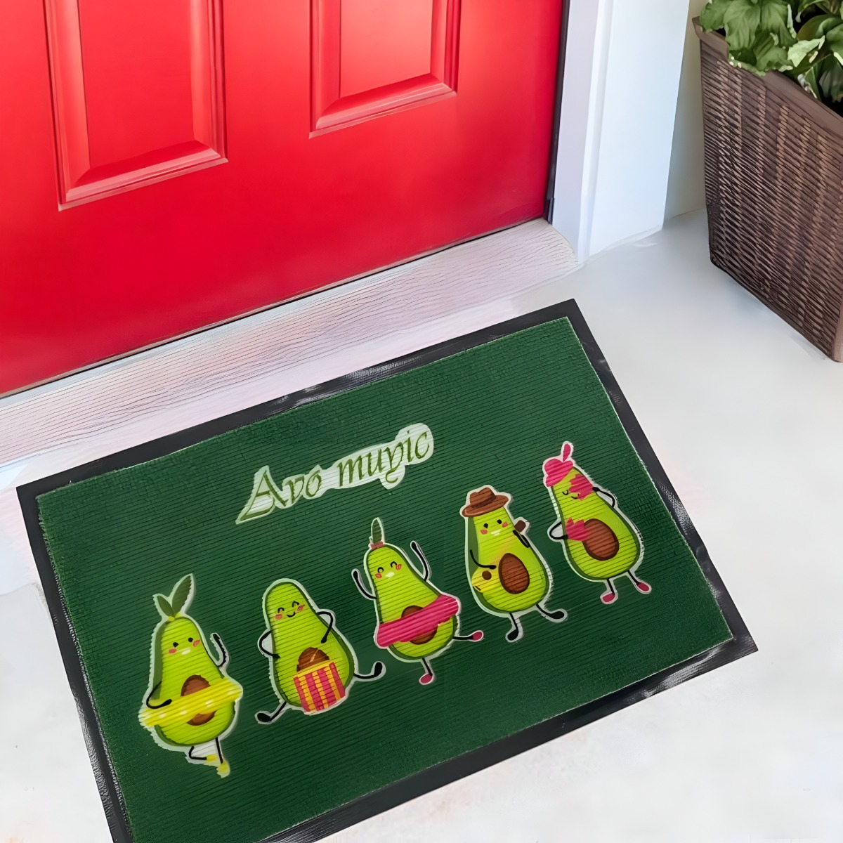 SET DE 3 ALFOMBRA DECORATIVA ENTRADA GOMA DISEÑO PALTA JHN - 4