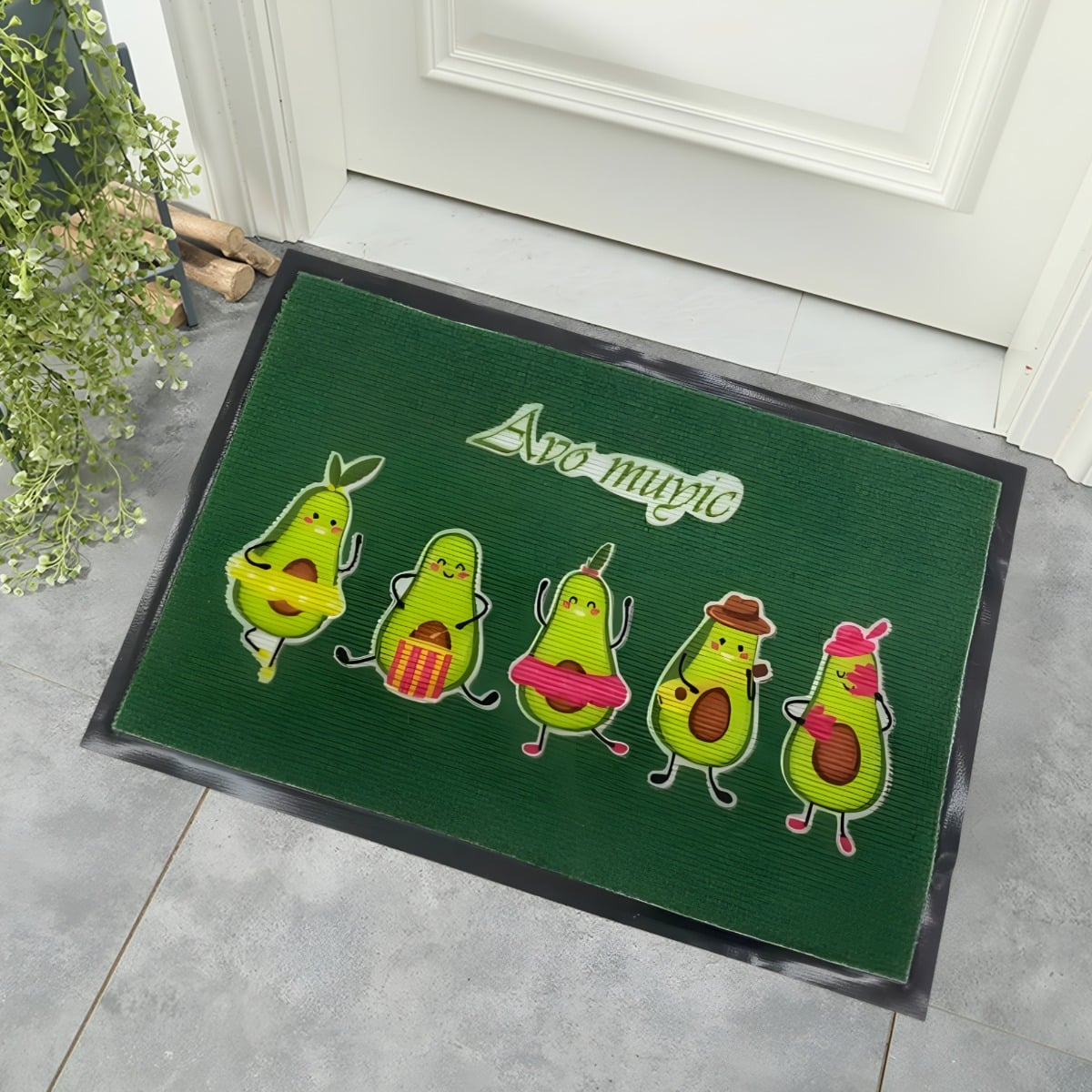SET DE 3 ALFOMBRA DECORATIVA ENTRADA GOMA DISEÑO PALTA JHN - 5
