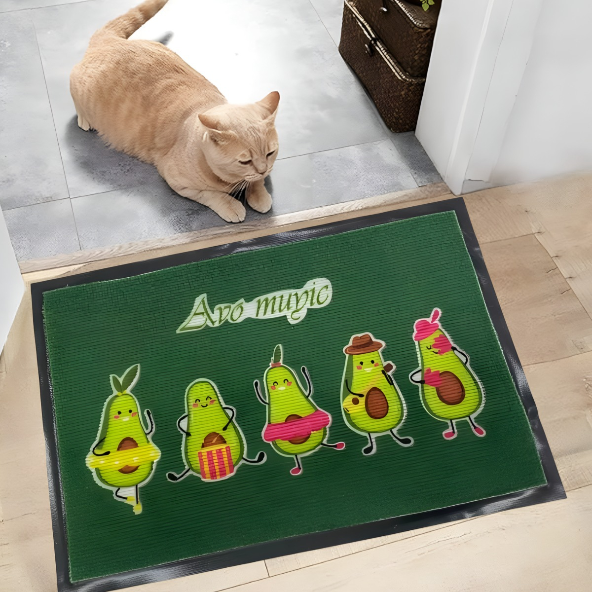SET DE 3 ALFOMBRA DECORATIVA ENTRADA GOMA DISEÑO PALTA JHN - 6
