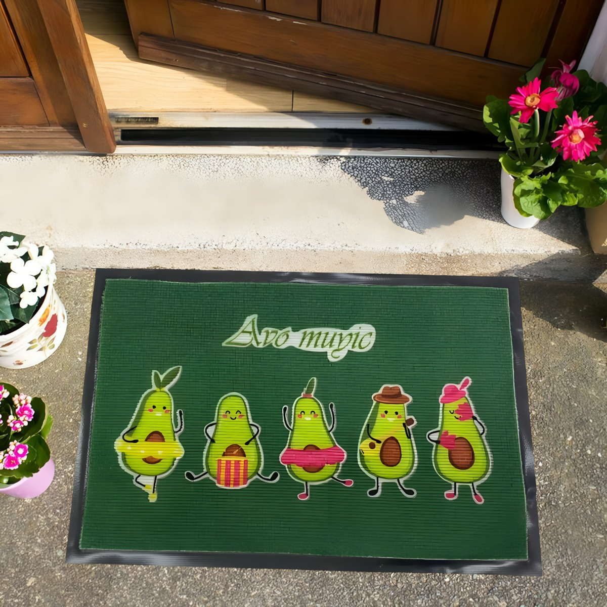 SET DE 3 ALFOMBRA DECORATIVA ENTRADA GOMA DISEÑO PALTA JHN - 9