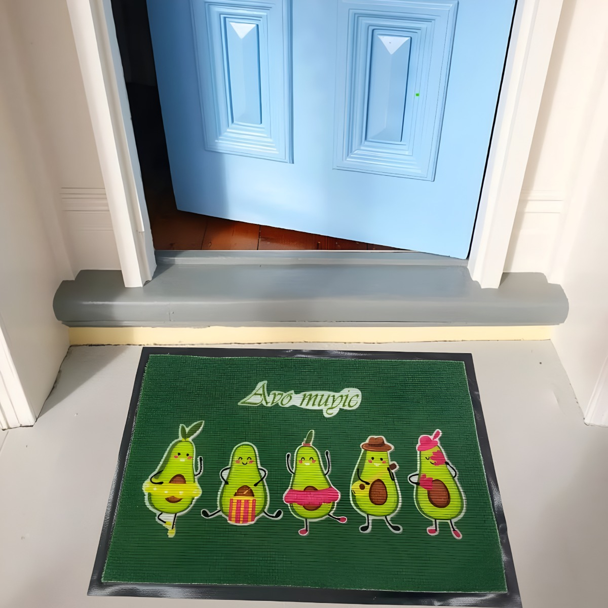 SET DE 3 ALFOMBRA DECORATIVA ENTRADA GOMA DISEÑO PALTA JHN - 10