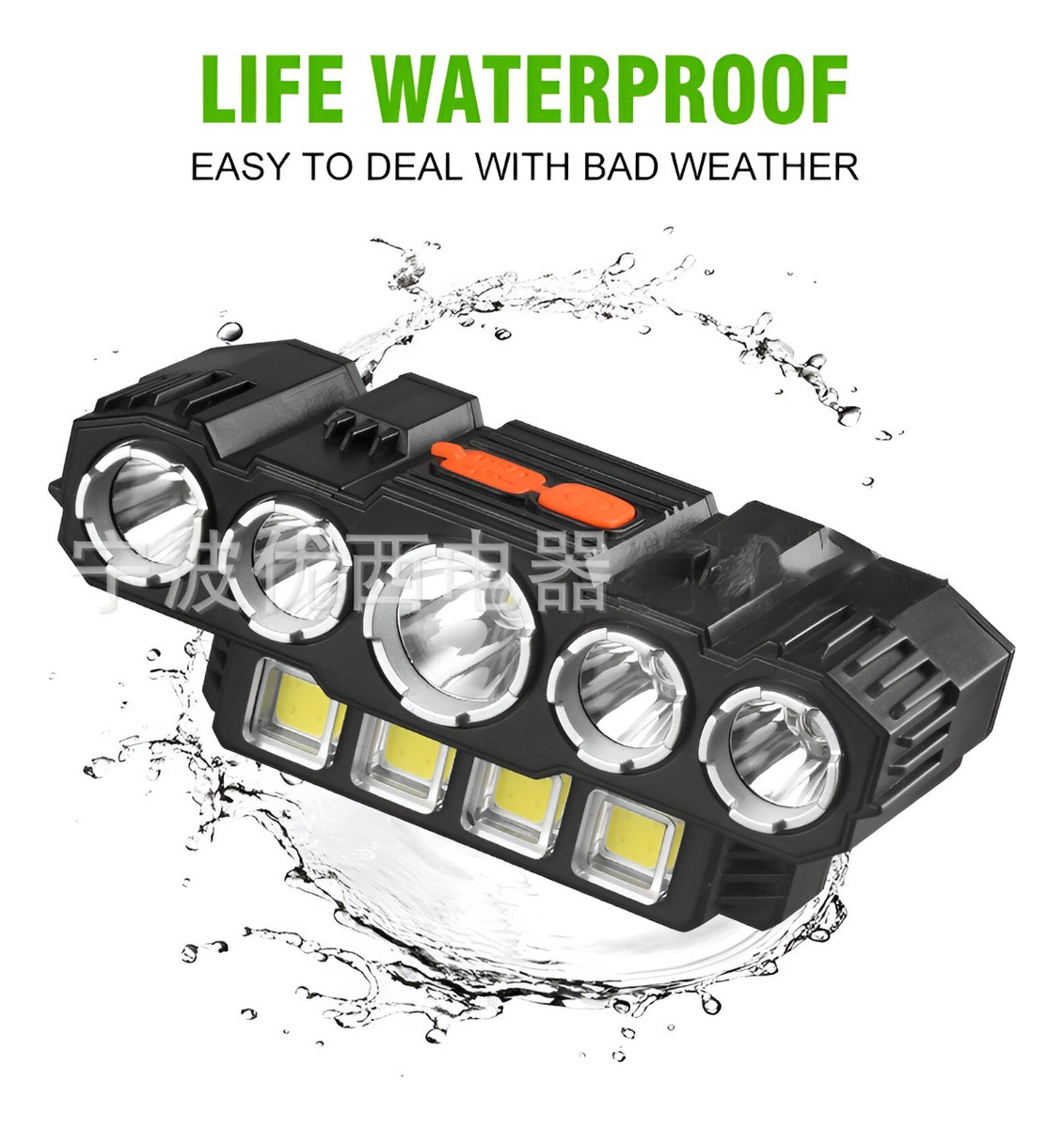 SET 2 LINTERNA LED FRONTAL RECARGABLE ANGULO AJUSTABLE LAU - 8