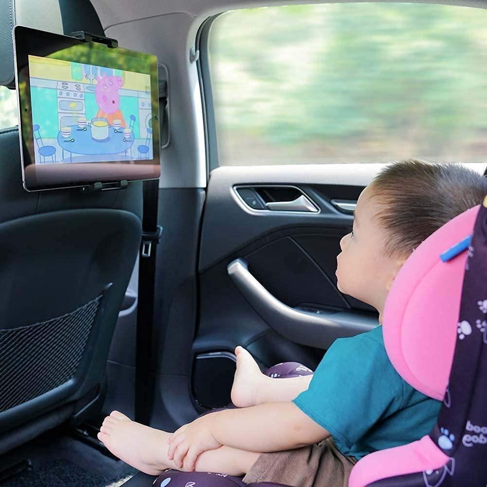 SOPORTE TABLET ASIENTO AUTO PINZA AJUSTABLE NIÑOS LAU - 8