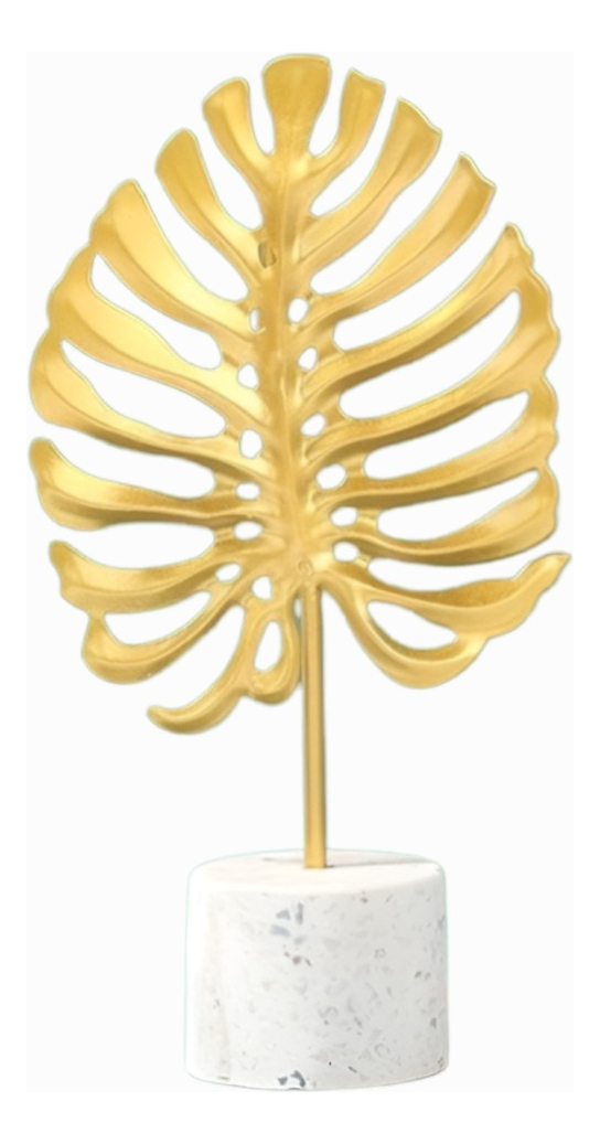 SET DE 2 FIGURA HOJA ESCULTURA DECORACIÓN MODERNA JHN - 1