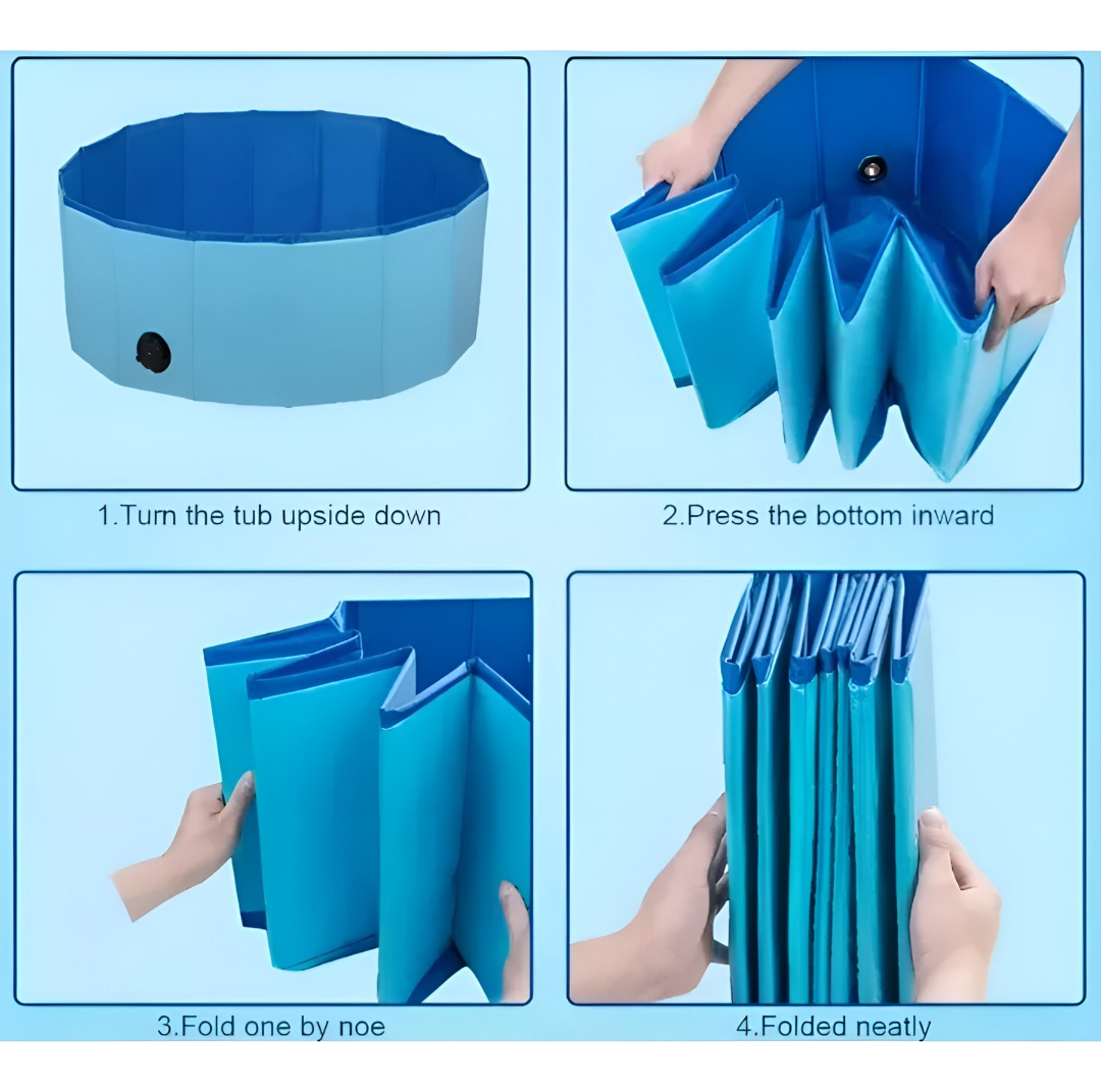 PISCINA PILETA PLEGABLE PARA MASCOTAS Y NIÑOS 120X30CM JHN - 6