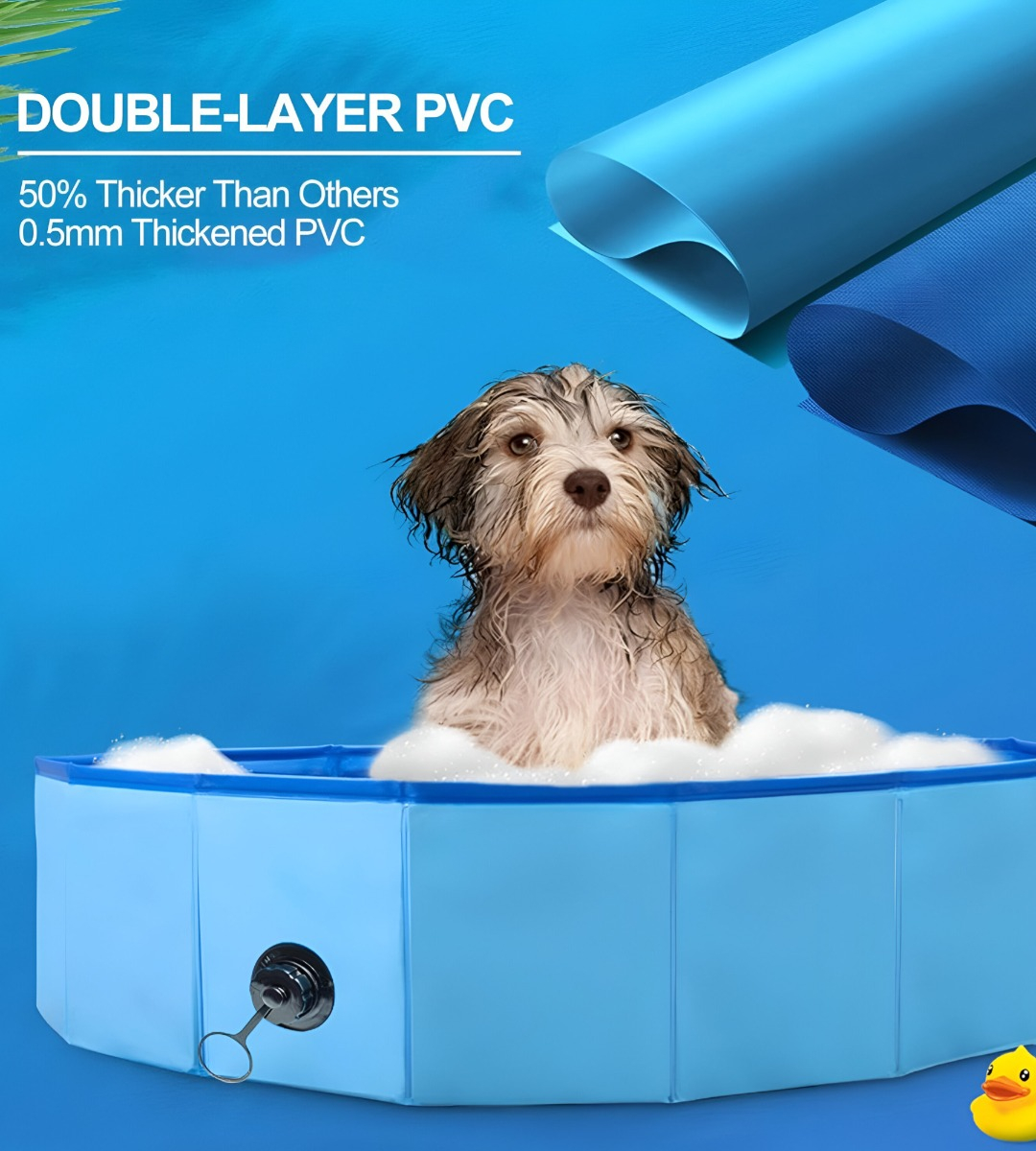 PISCINA PILETA PLEGABLE PARA MASCOTAS Y NIÑOS 80X20CM JHN - 2