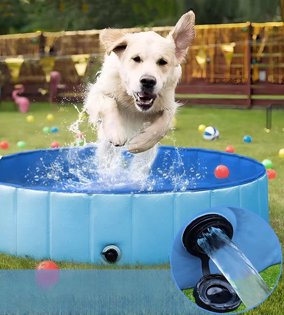 PISCINA PILETA PLEGABLE PARA MASCOTAS Y NIÑOS 80X20CM JHN - 4