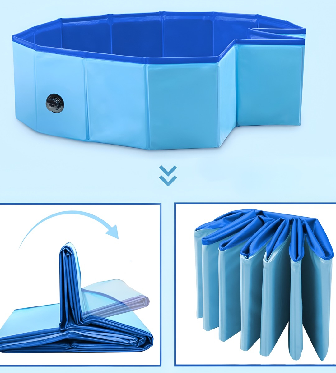 PISCINA PILETA PLEGABLE PARA MASCOTAS Y NIÑOS 80X20CM JHN - 9