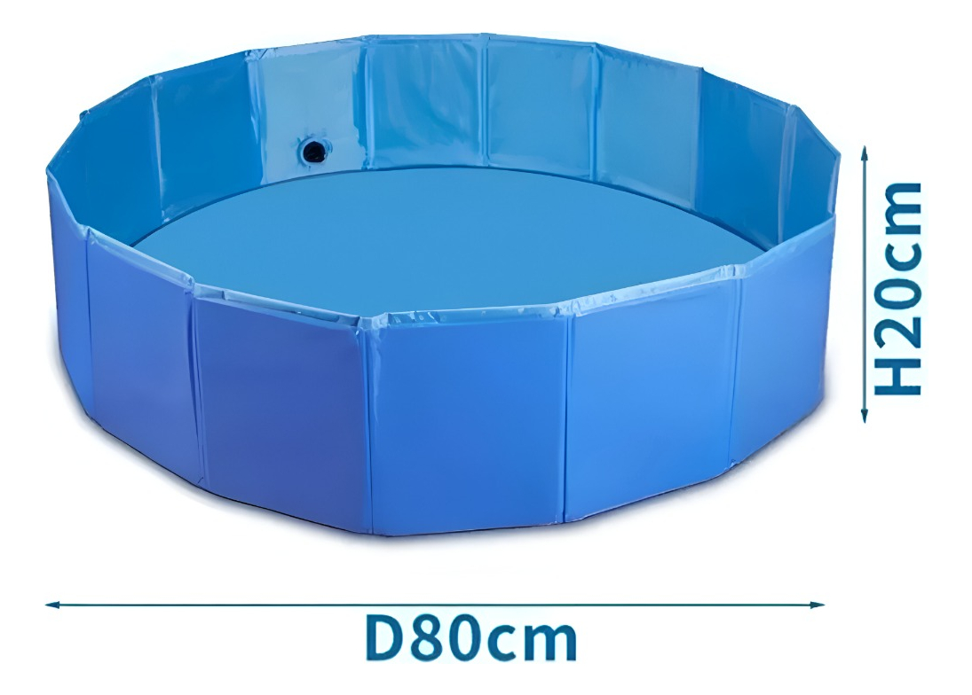 PISCINA PILETA PLEGABLE PARA MASCOTAS Y NIÑOS 80X20CM JHN - 10
