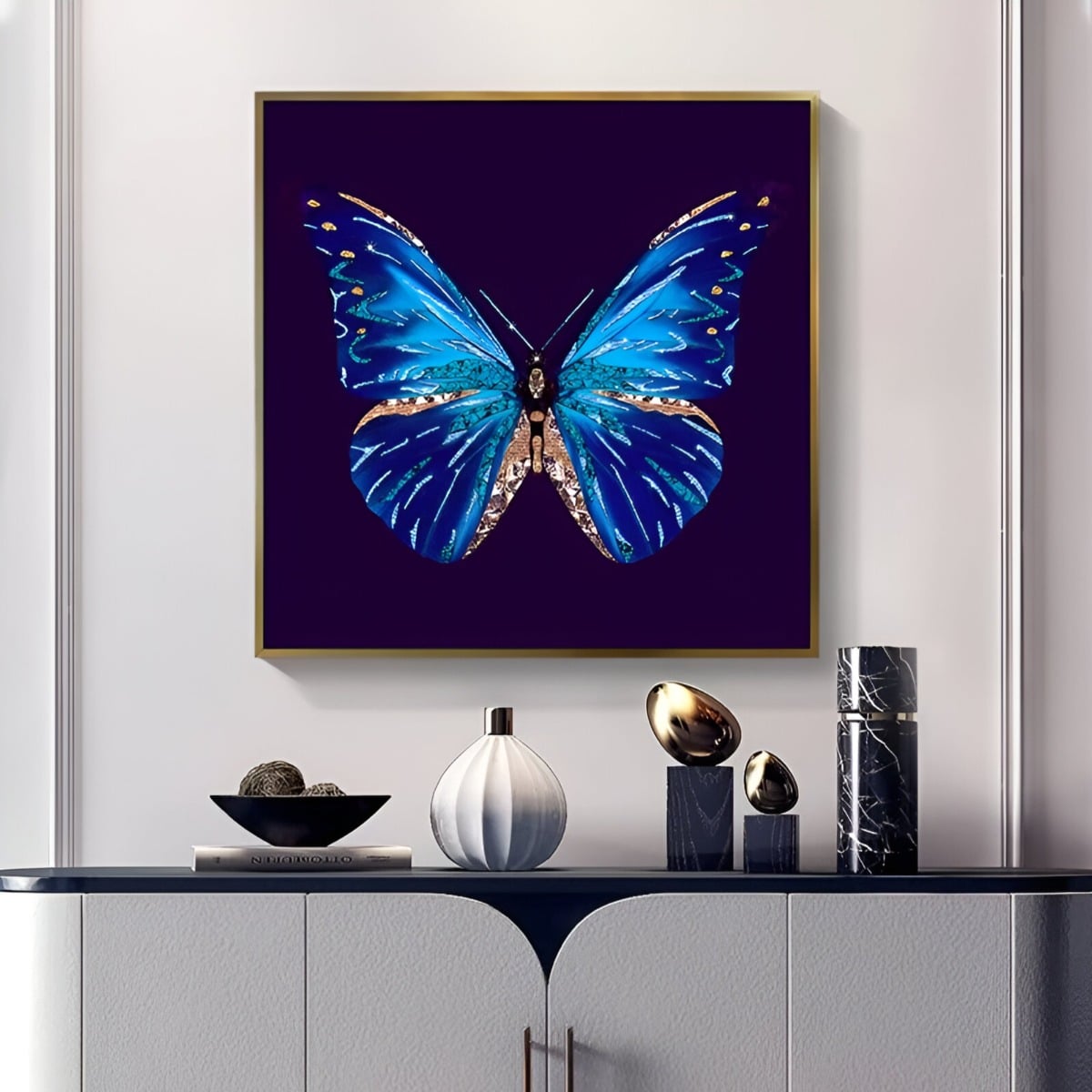 DECORACIÓN PARED ARTE PINTURA MARIPOSA ABSTRACTA MODERNO JHN - 5