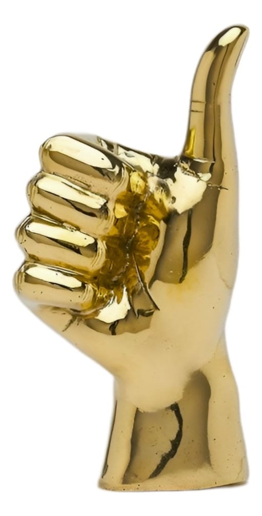 SET DE 3 FIGURA MANO DECORACIÓN DORADO SOPORTE JOYERÍA JHN - 1