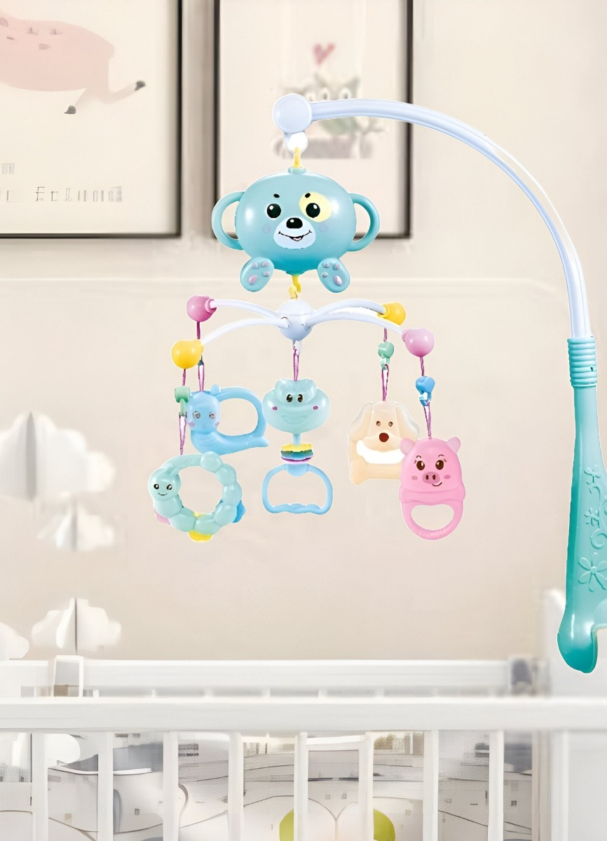 MÓVIL MÚSICA BEBÉ MULTICOLOR JUGUETE GIRATORIO CUNA COLGANTE JHN - 3