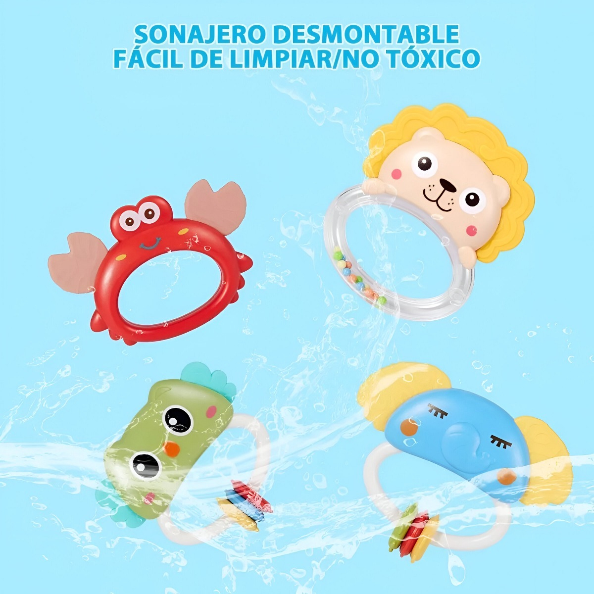 MÓVIL CUNA BEBÉ MULTICOLOR JUGUETES MÚSICA LUCES CARRUSEL PORTÁTIL JHN - 10
